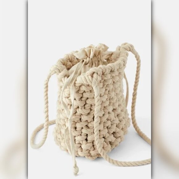 Zara Natural Rope Bucket Bag - Picture 7 of 8